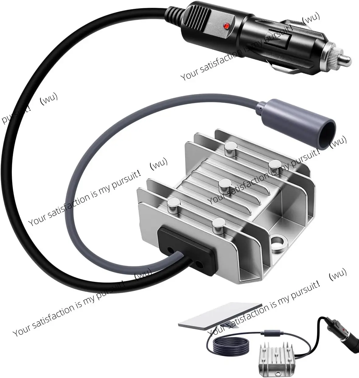 Cigarette Lighter Power Adapter DC 12V/24V to 48V 2A Boost Converter Power Cord for RV, Surveillance, Boat 10-30V to 48V 2A