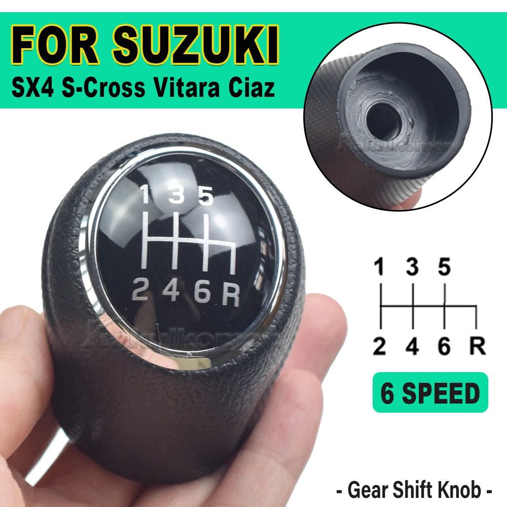 Neuer 5- oder 6-Gang-Schaltknauf für Suzuki SX4 S-Cross Vitara Ciaz 1.6L 1.4T Motor, Manueller Schalthebel, Autozubehör – Detail 6