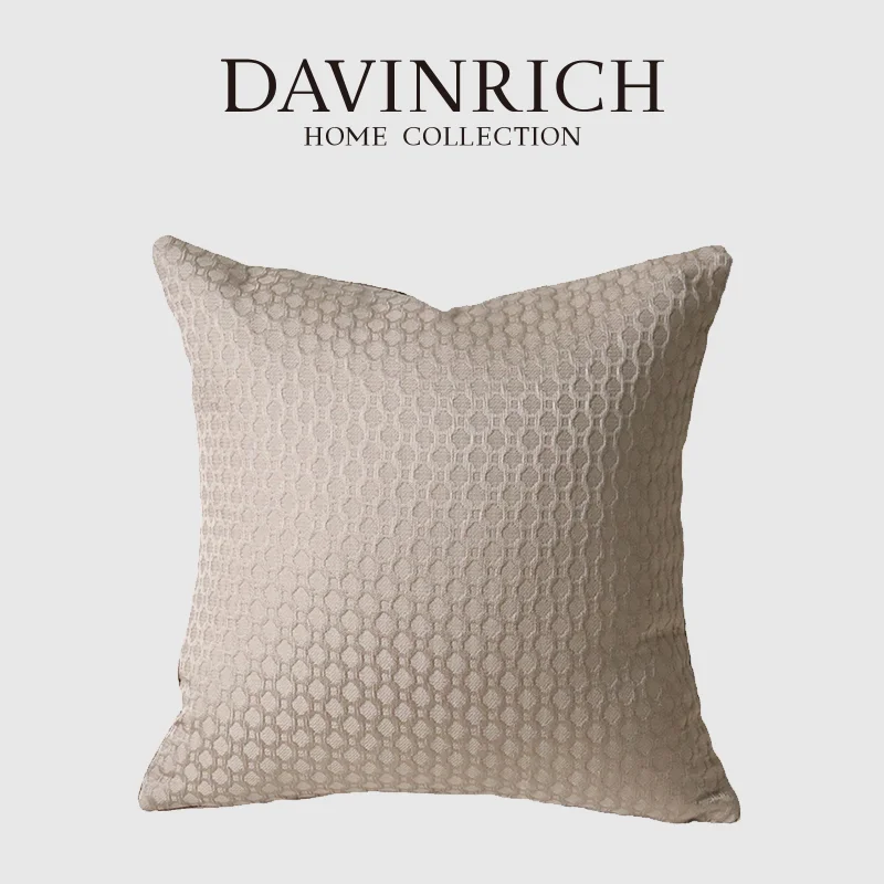 

DAVINRICH французские средневековые вогнутые выпуклые кольца геометрическая жаккардовая наволочка капучино роскошный чехол для подушки для гостиной дивана