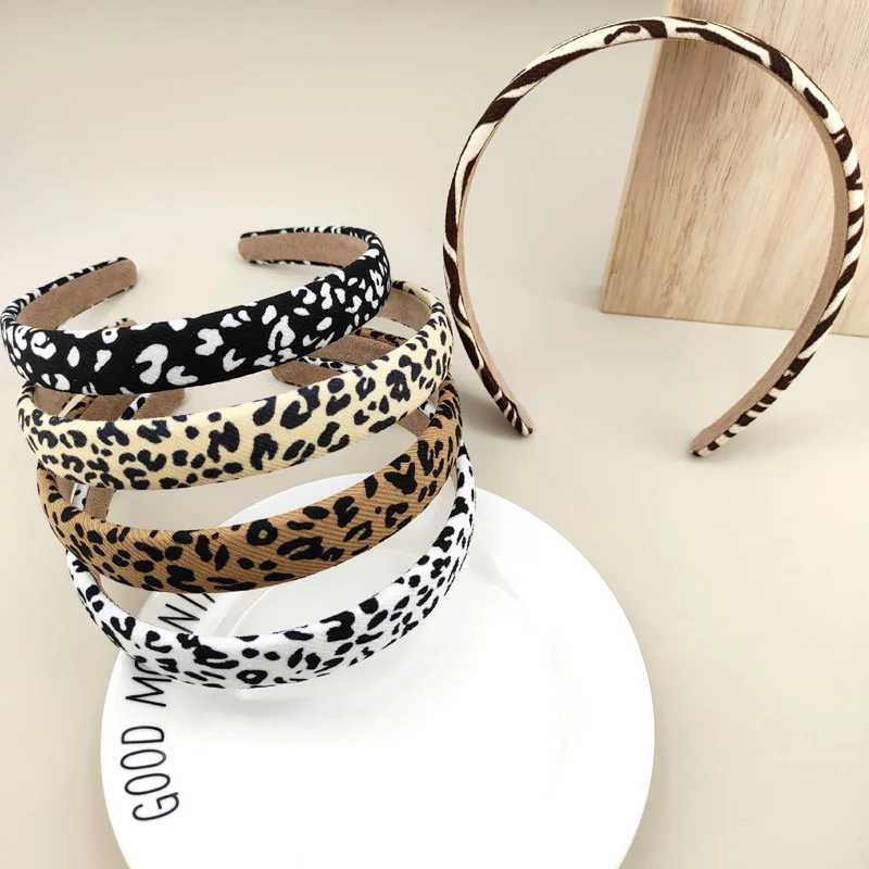 1pc Vintage Leopard Print Sponge Hairband For Women Elegant Hair Ornament Headband Hair Hold Head Band Fashion Hair Accessories