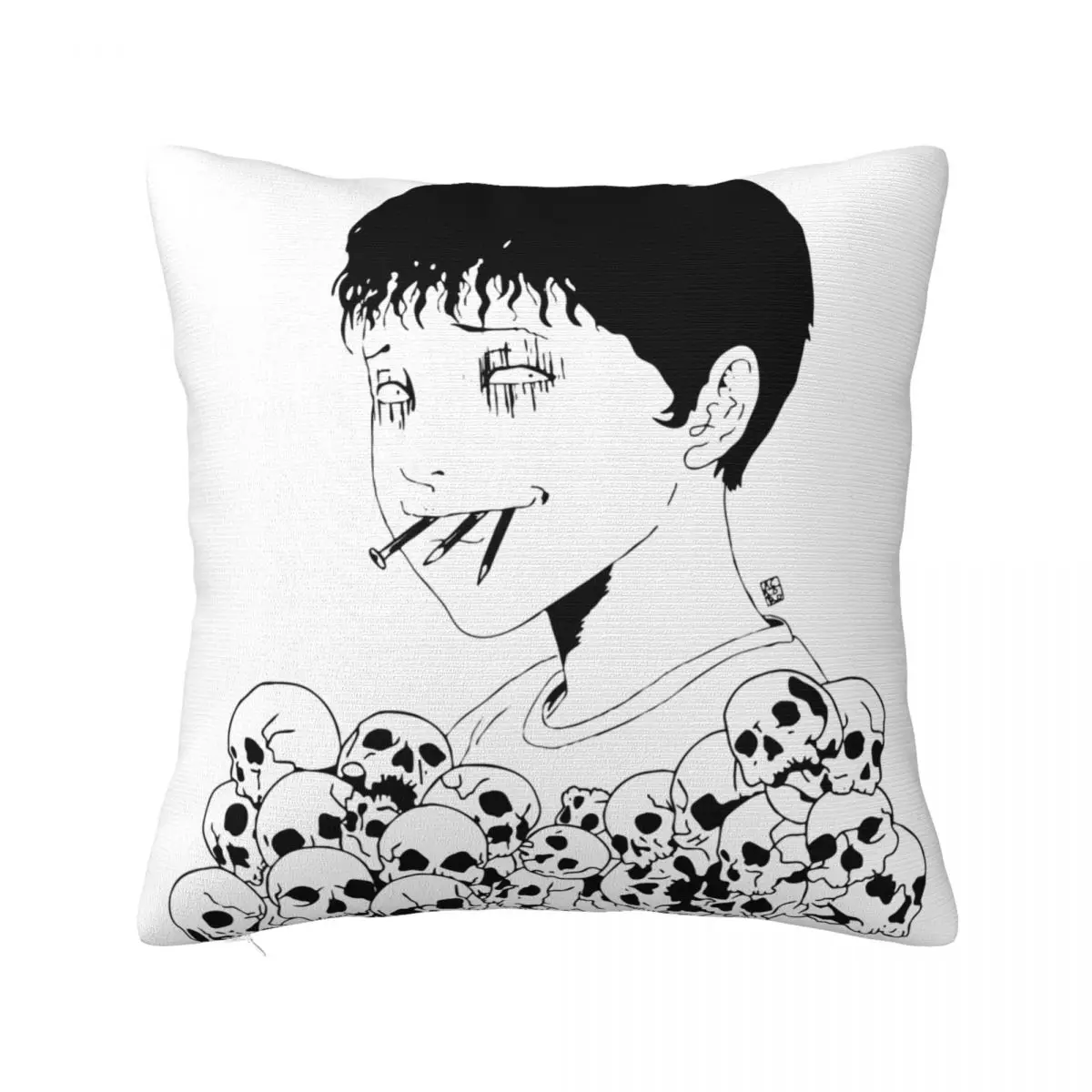 Junji Ito Souichi Pillowcase Soft Fabric Cushion Cover Decor Skulls Throw Pillow Case Cover Home Dropshipping 18''