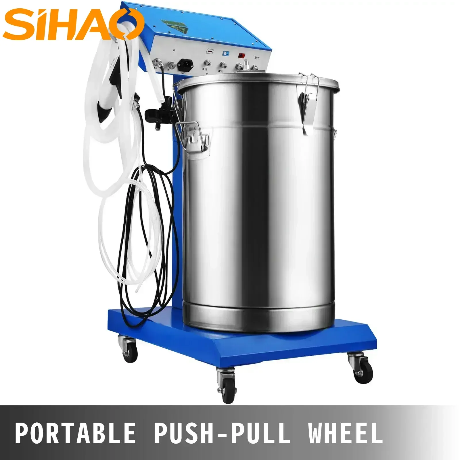 WX-958 Electrostatic Powder Coating Equipment by SIHAO, 50W, 45L Hopper, 450g/min Spray Rate, Metal Powder Spraying Tool for Home Appliance Restoration