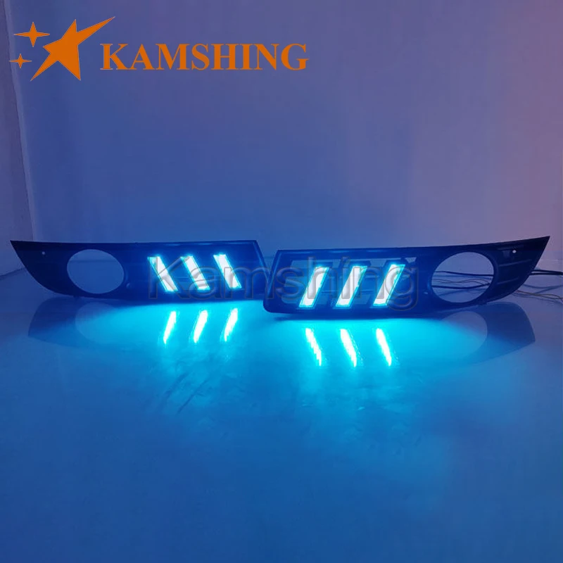 CAPQX 1pair LED Daytime Running Light For Volkswagen Passat B6 2007-2011 DRL Day Light Foglamp Turn Signal Light