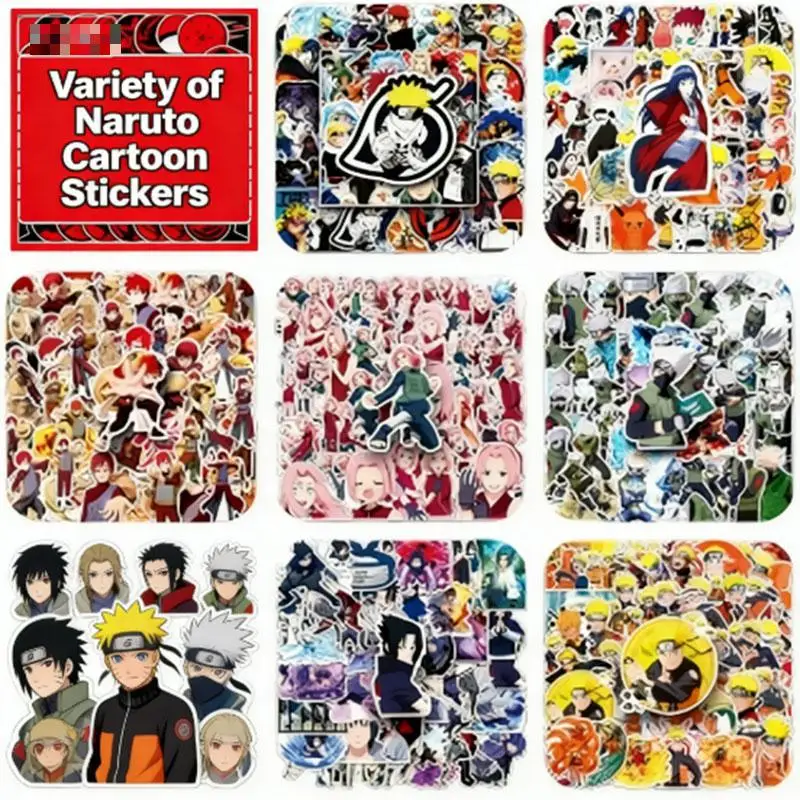 

50/54/62pcs Naruto Series Characters Cartoon Graffit Stickers Anime Decals For Laptop Diy Phone Decoration Stationery Stickers