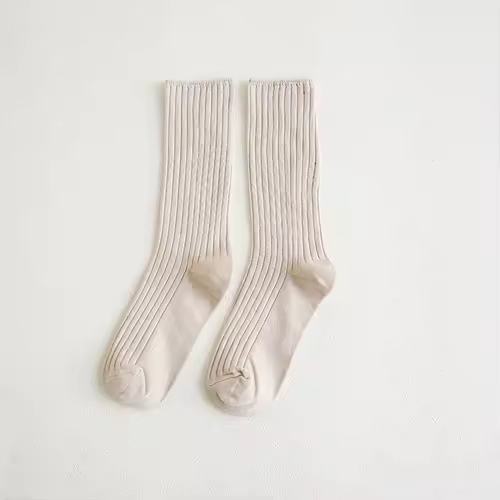 1 Pair Retro Women Cotton Loose Socks Autumn Winter Knitting Solid Color Long Black Korean Japanese Student Girls Stockings - Image 10