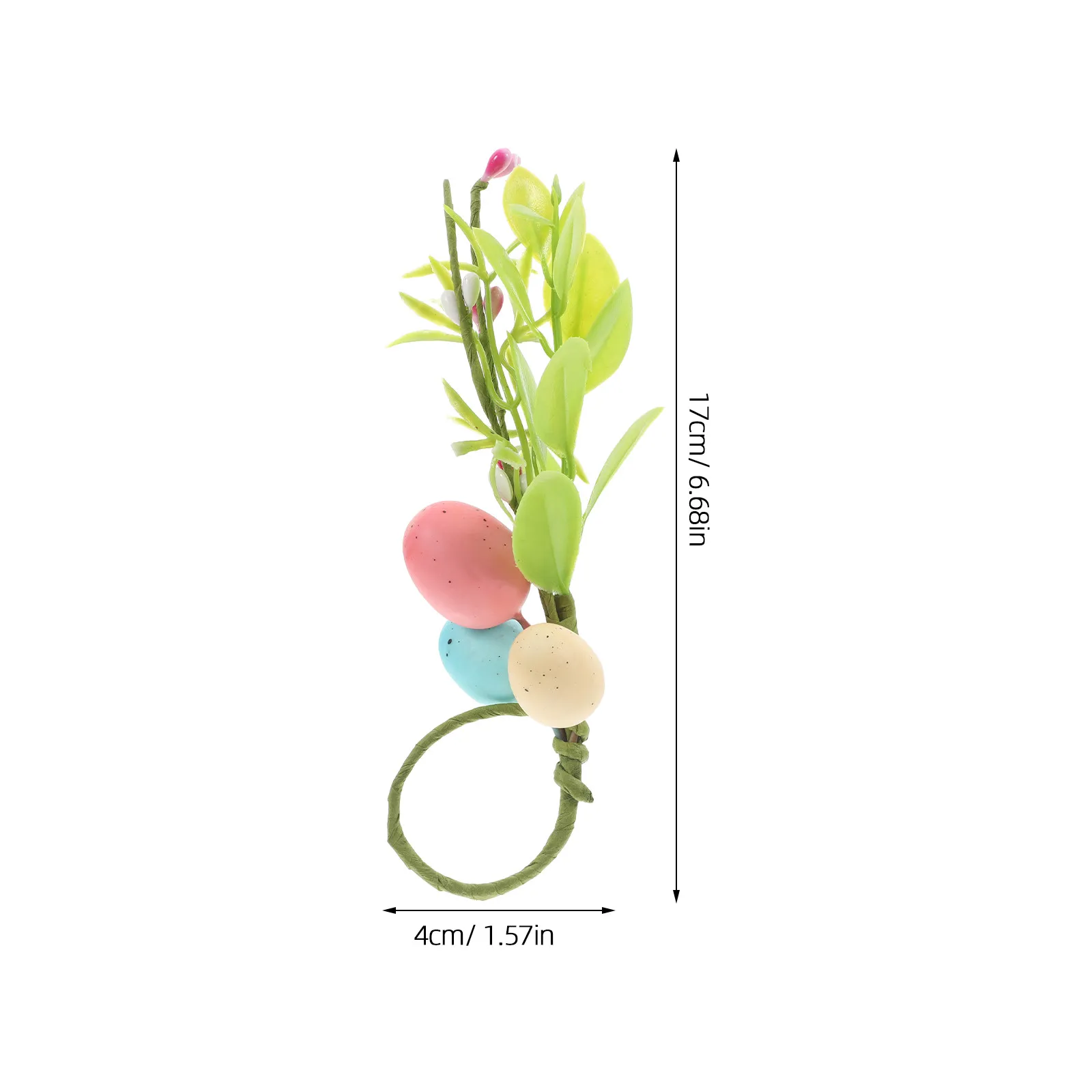 6Pcs Spring Easter Egg Napkin Holders Dining Table Rings Creative Napkin Buckle Holiday Decor Dining Ring Napkins Holders Ring