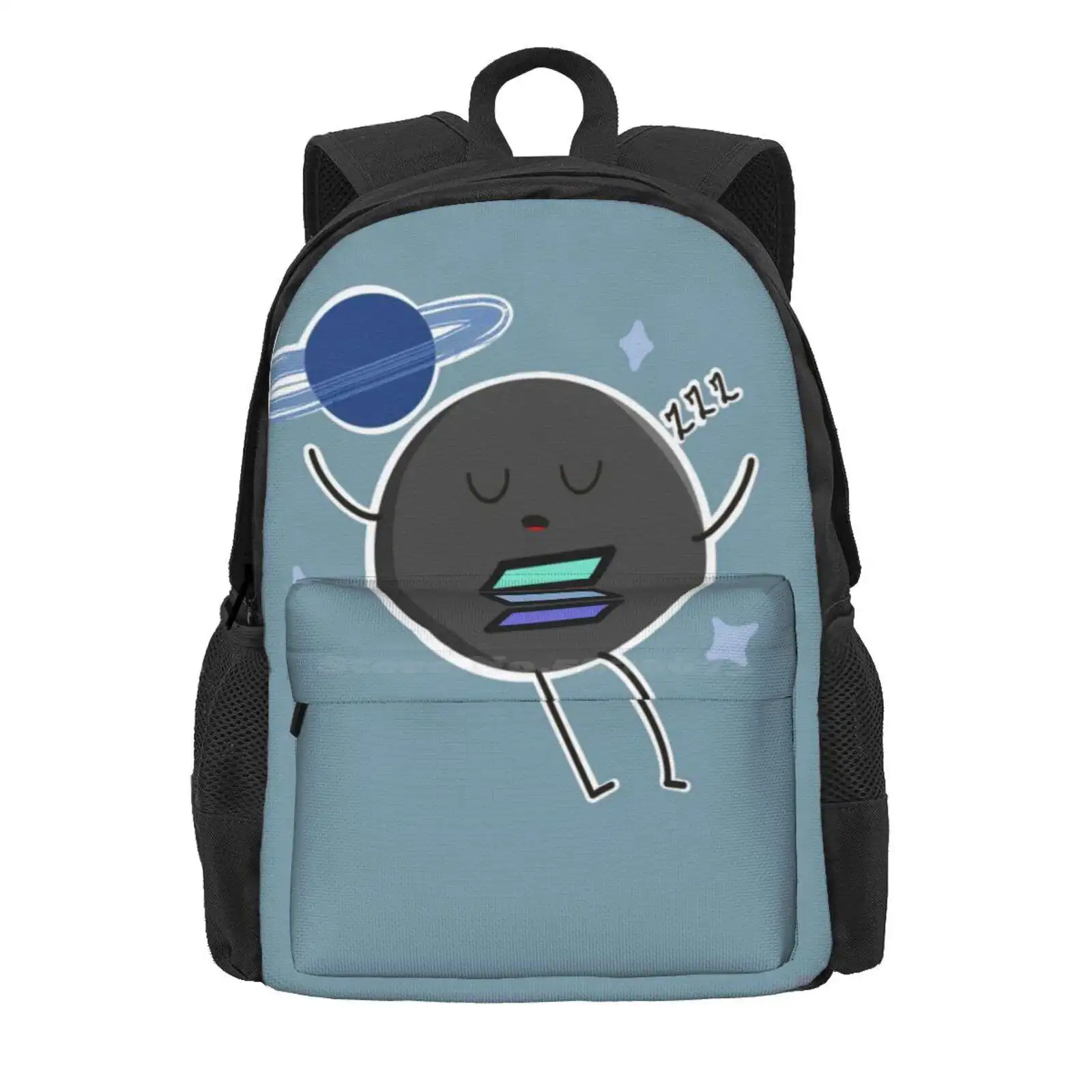 Crypto Solana Coin Knocked Out In Space Hot Sale Schoolbag Backpack Fashion Bags Kawaii Solana Knocked Out Sleeping Zzz Space