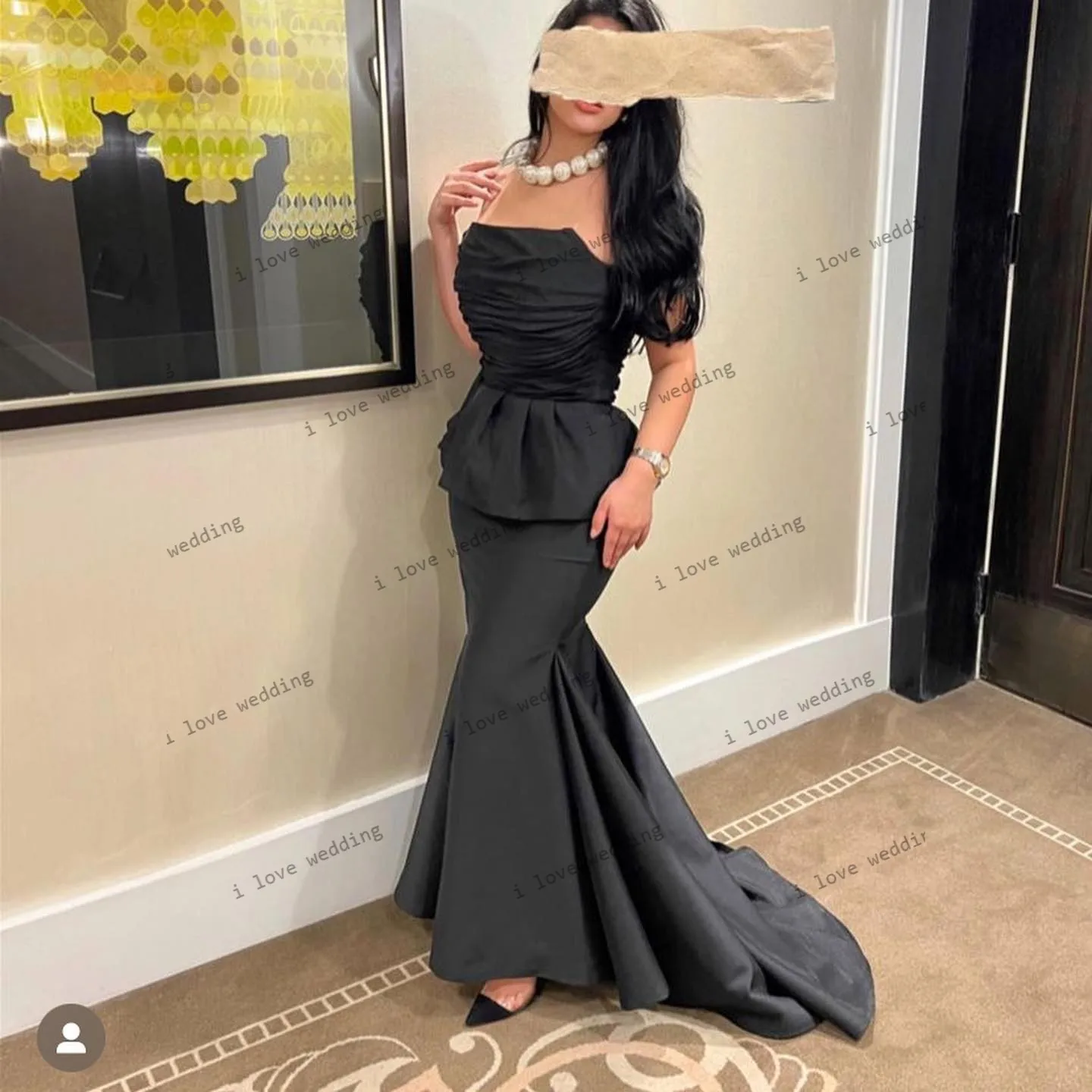 Suknie balowe 2025 czarna suknia ślubna dla kobiety satynowa formalna syrenka bez ramiączek Ruched suknie wieczorowe eleganckie dostosowane