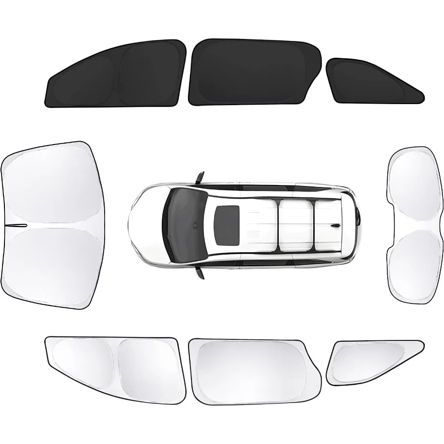 

8pcs Car Window Shades for Sienna 20212025 Accessories Windshield Side Rear Full Sunshade Sun Visor UV Blocking Privacy Protec
