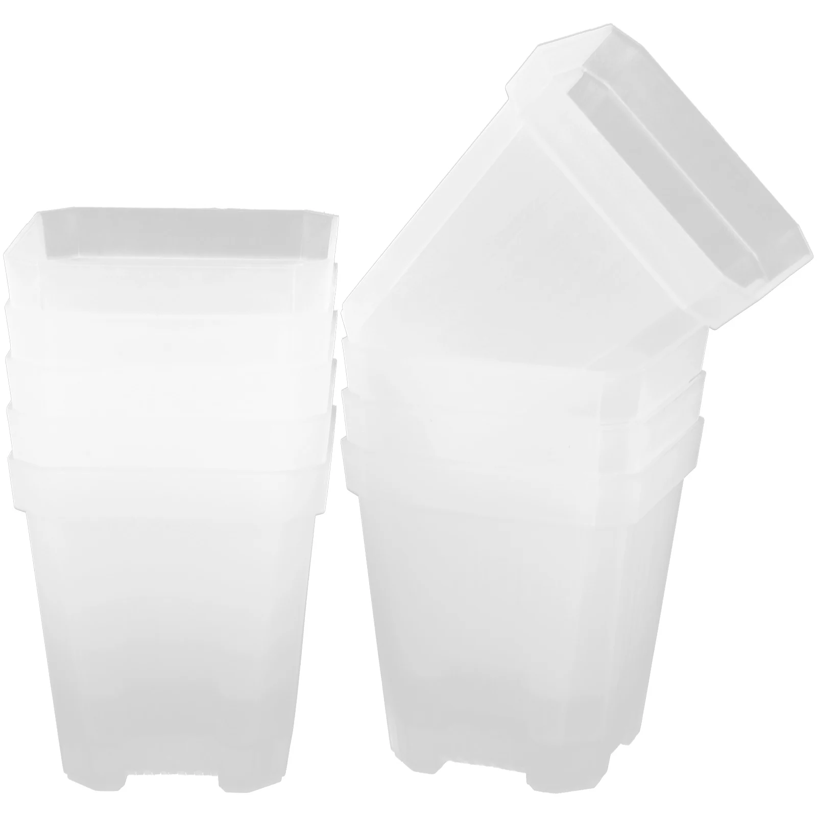 

20 шт. прочные пластиковые цветочные горшки для растений с нижними отверстиями идеально подходят для домашнего сада и посадки на открытом воздухе, большие пластиковые горшки