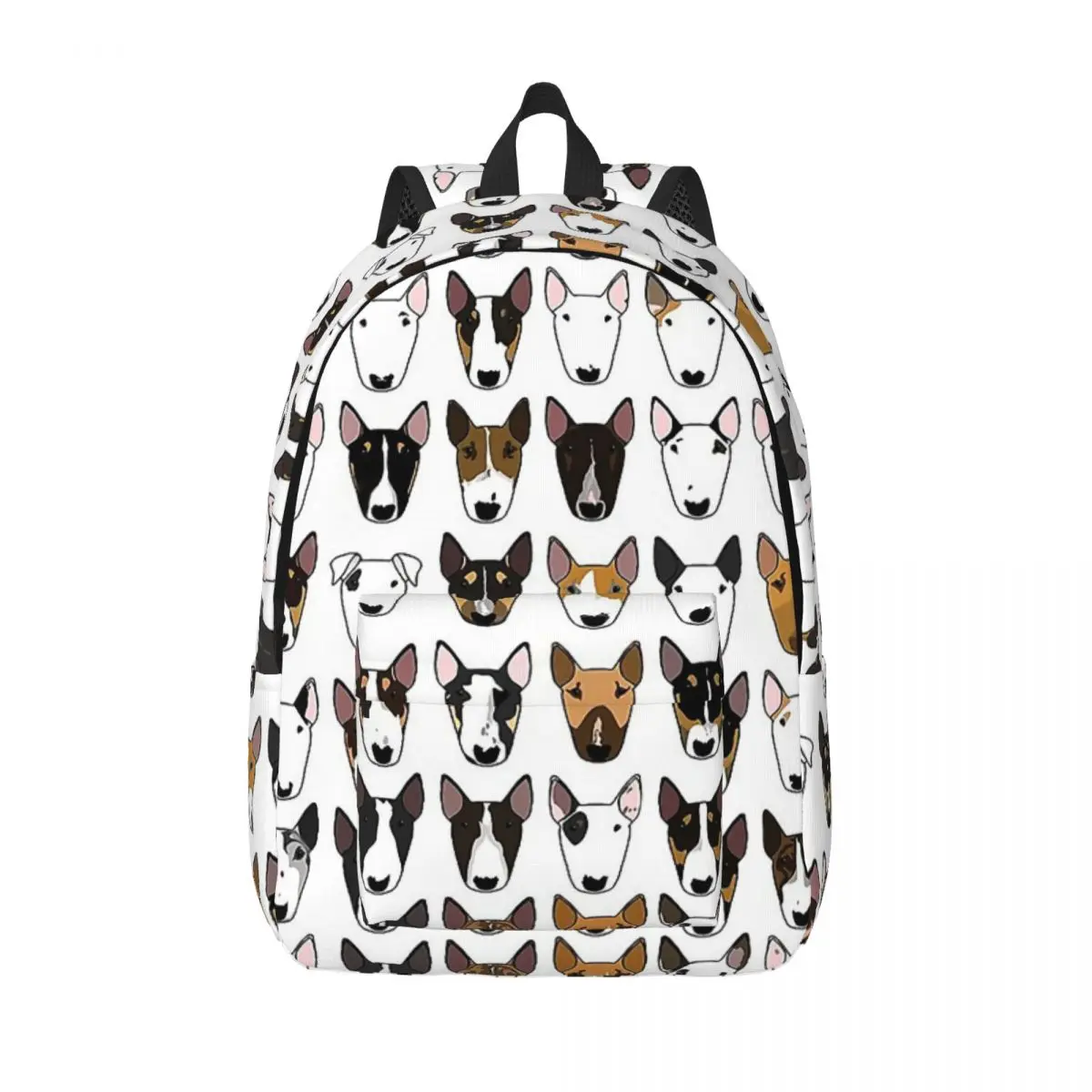 A Metre Of Bullies for Men Women Student School Bookbag Bull Terrier Dog Canvas Daypack Elementary High College Lightweight