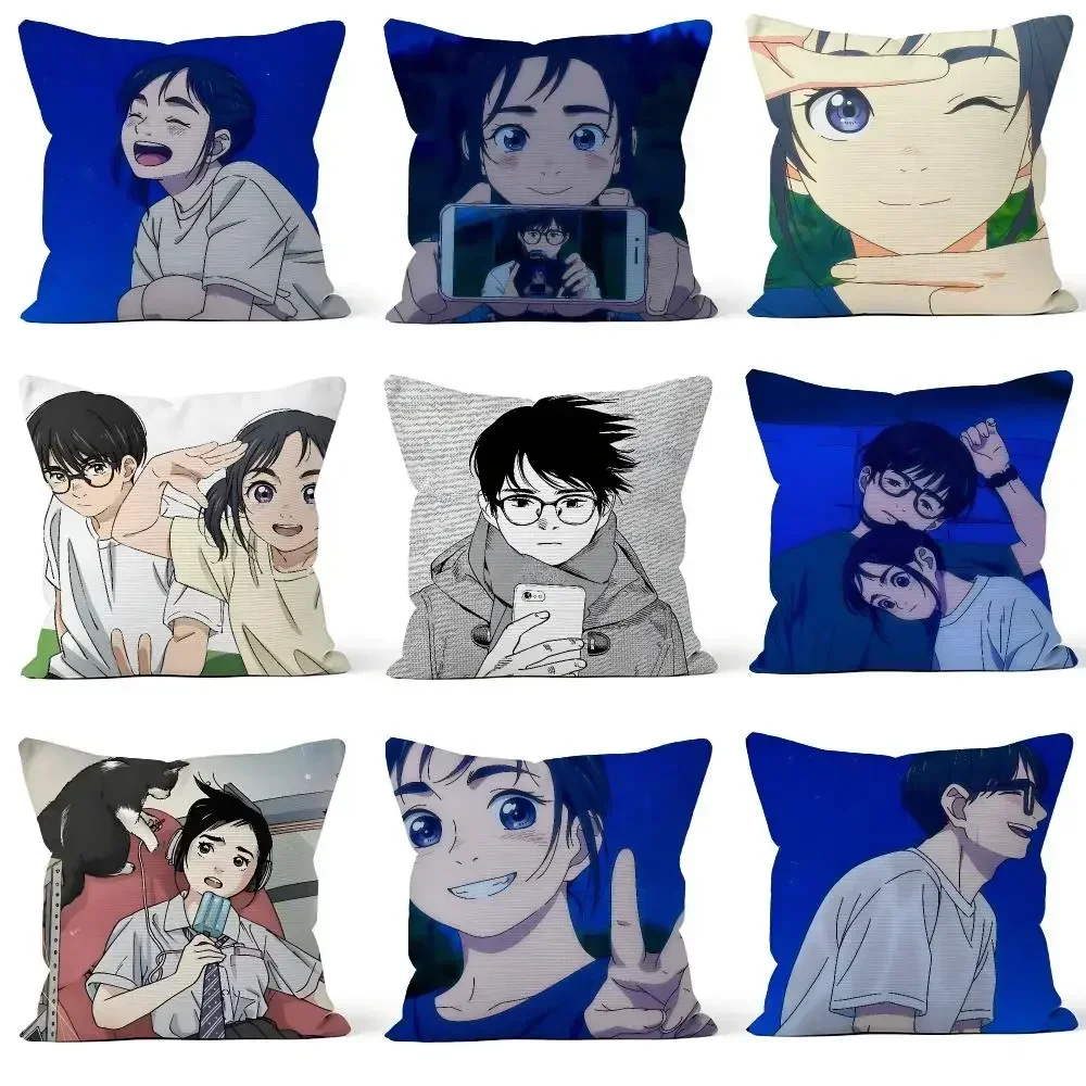 Anime Insomniacs After School Isaki Cushion Cover Throw Pillow Soft Short Plush Cozy Colorfast For Sofa Bedroom Home Decor