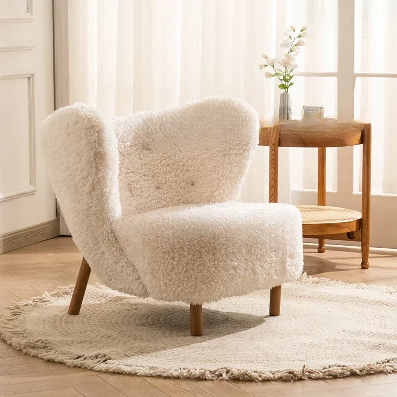 

For Modern Handle Chairs Back Support White Adults Cute Living Room Chairs Floor Lounge Minimalist Silla Plegable