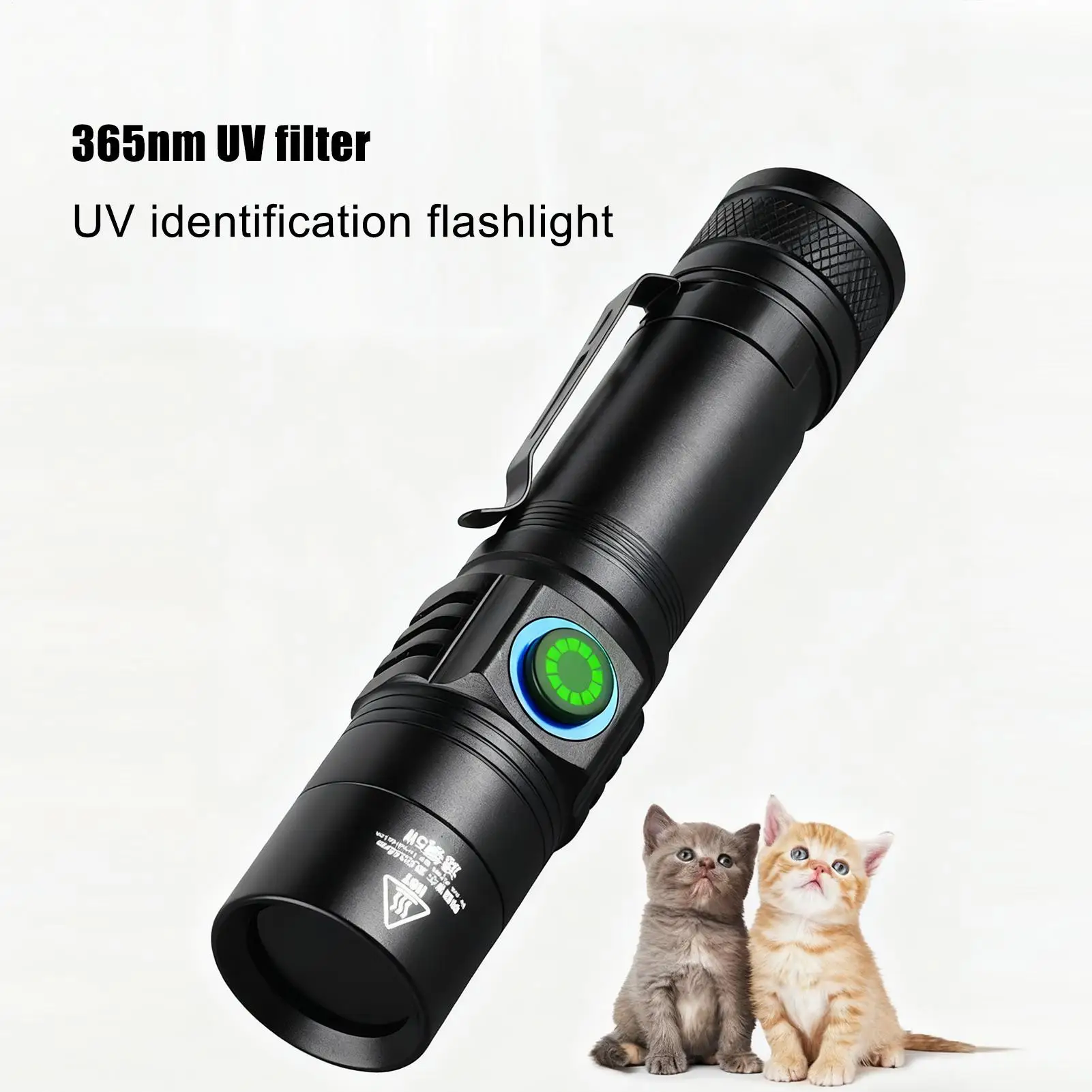

Перезаряжаемый УФ-фонарик, черный свет, 365 нм, детектор мочи для пятен домашних животных, собак, кошек, мочи, отверждение смолы, подлинная проверка валюты