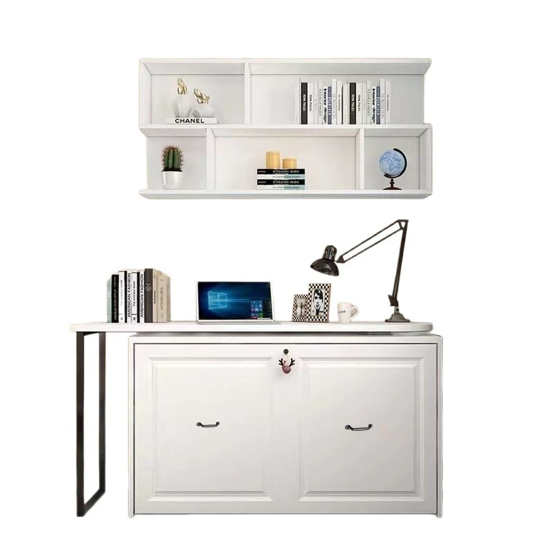 Modern Simple Multifunctional Desk Guest Folding Bed Computer Desk Bookcase Folding Invisible Bed Lunch Break Bed