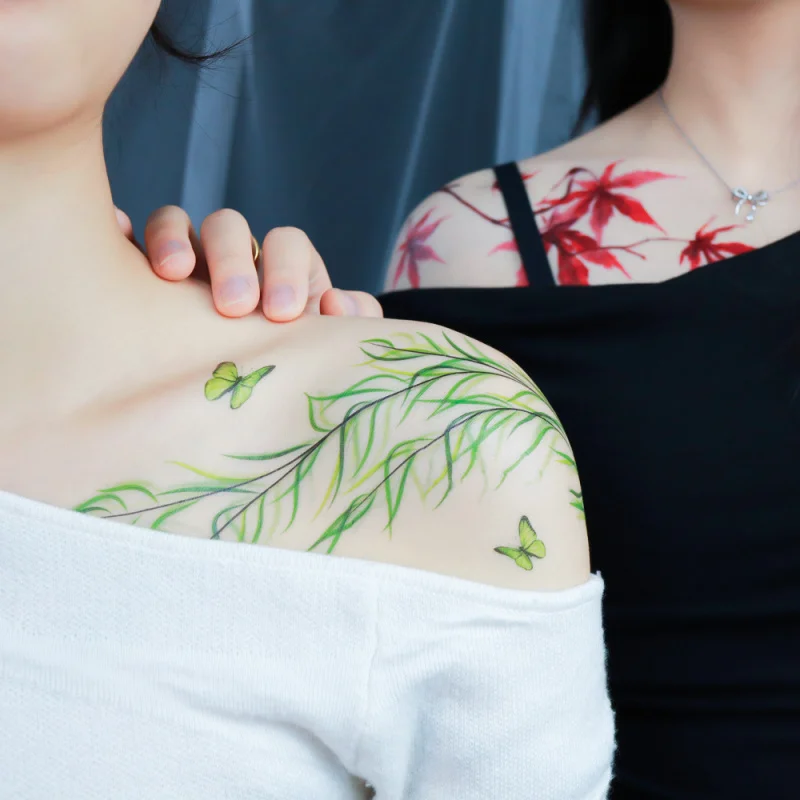 Pegatina de tatuaje de mimbre de 2 piezas de estilo Xiaofresh