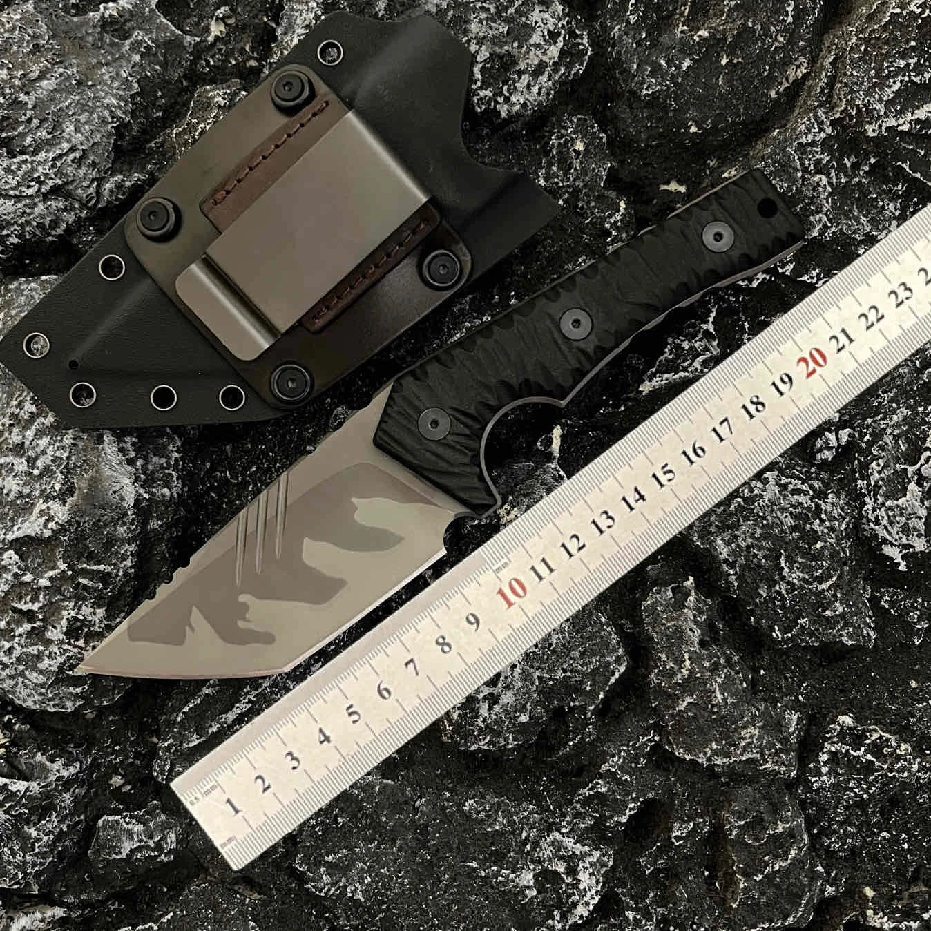 

New M7 Straight Knife D2 Outdoor Jungle Hunting Survival Tactical Equipment Defense Camping Blade Sharp and Durable K-Sheath EDC