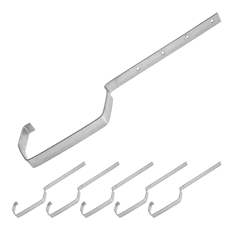 

6 Pcs Gutter Bracket Support Brackets Roof Metal Guttering Iron Holder Fixed Rain