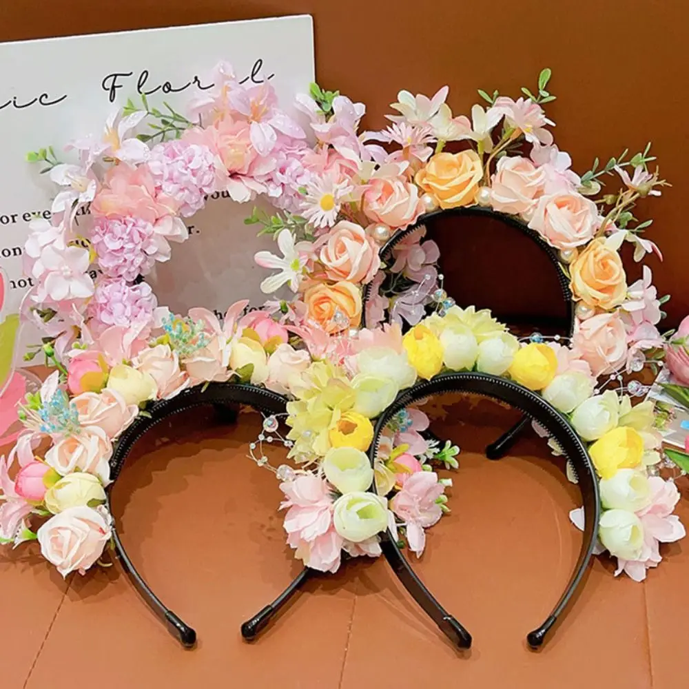 القماش Quanzhou رئيس دبوس زهرة الشعر هوب جارلاند العرقية نمط زهرة عقال إكسسوارات الشعر غطاء الرأس #1