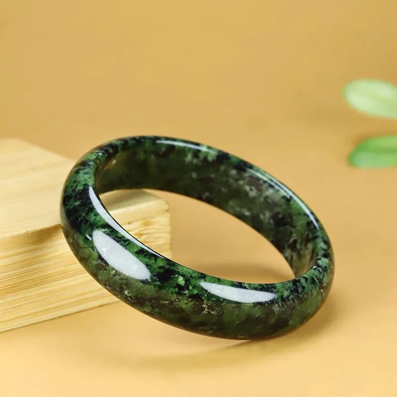 Pulsera de piedra del rey de la medicina verde oscuro para mujer, pulsera Retro de estilo étnico versátil, moda