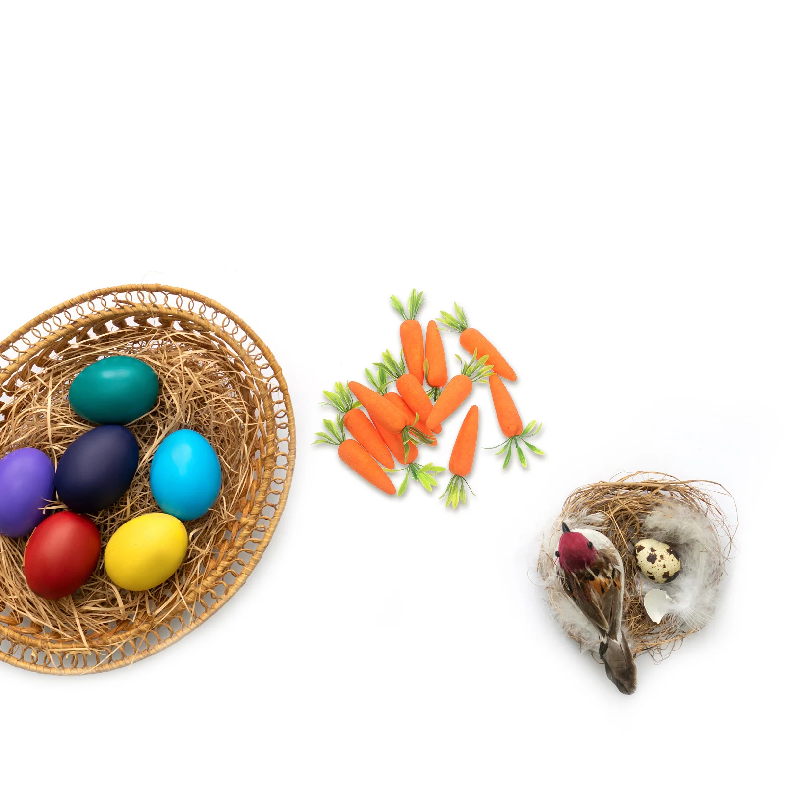 

12Pcs Realistic Fake Carrots Easter Ornaments Miniature Artificial Vegetables for Spring Festival Decoration Craft Display