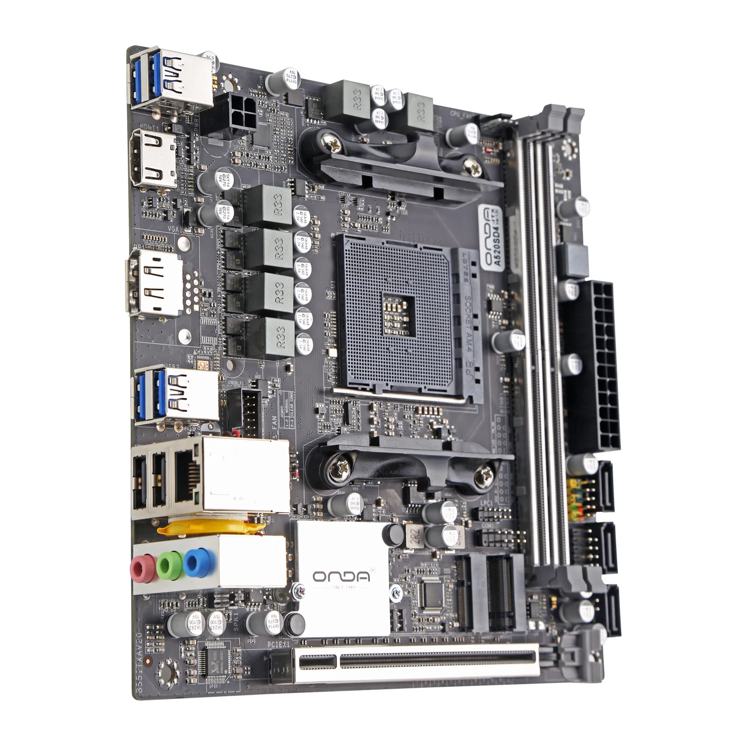 Imagem -04 - Placa-mãe Mini-itx A520 para Processadores Ryzen Am4 Ddr4 pc Gaming Série 3000 Série 4000 Série 5000 A520m A520sd4-itx-w