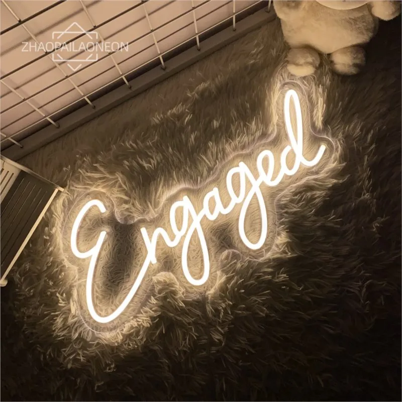 Engaged Wedding Neon Sign Led Light Bedroom Decor Room Art Wall Decoration Home Proposal Gift  Party Neon Lights LED Lamps USB