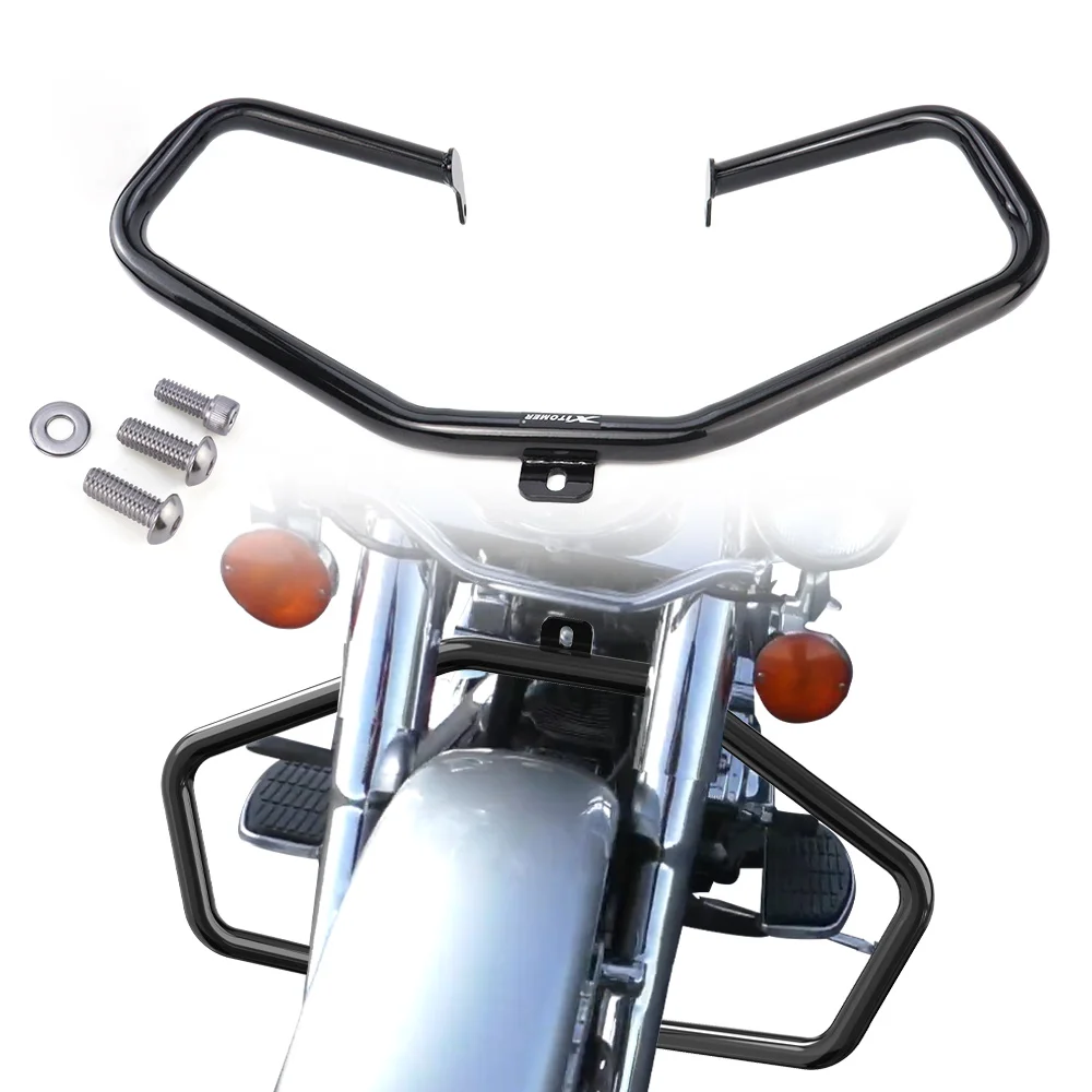 

For Harley Davidson Softail Deluxe Fat Boy Heritage Classic Slim Motorcycle Engine Guard Highway Crash Bar Buffer Fairing Frame