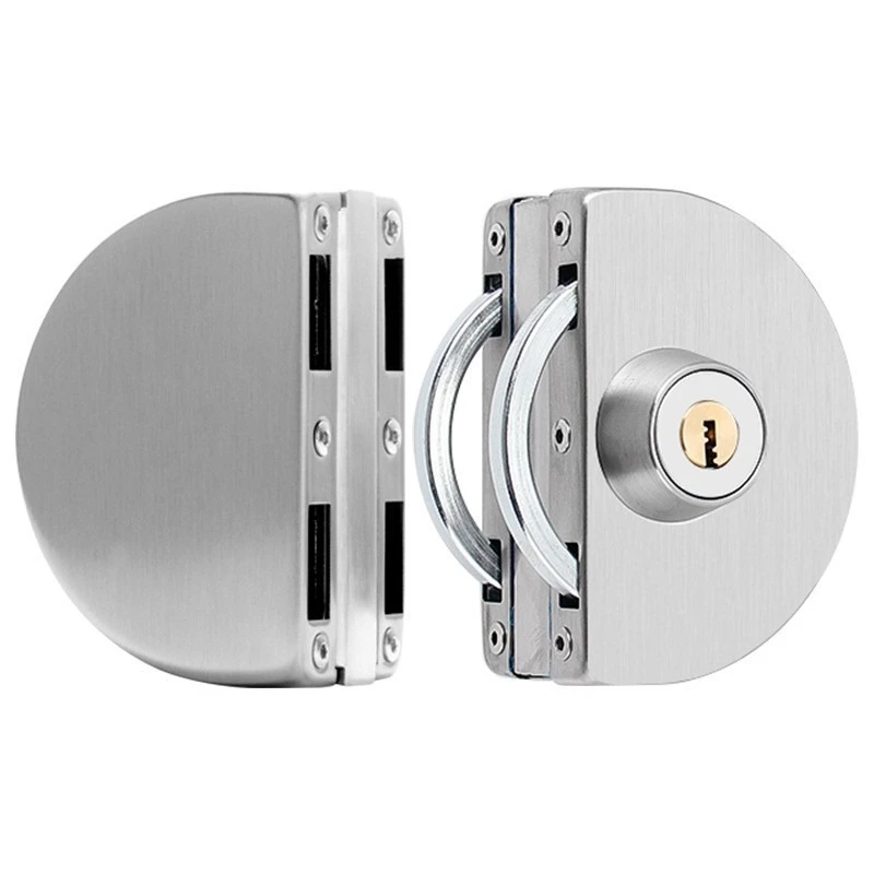 

No opening stainless steel glass door lock double opening sliding door shop sliding door