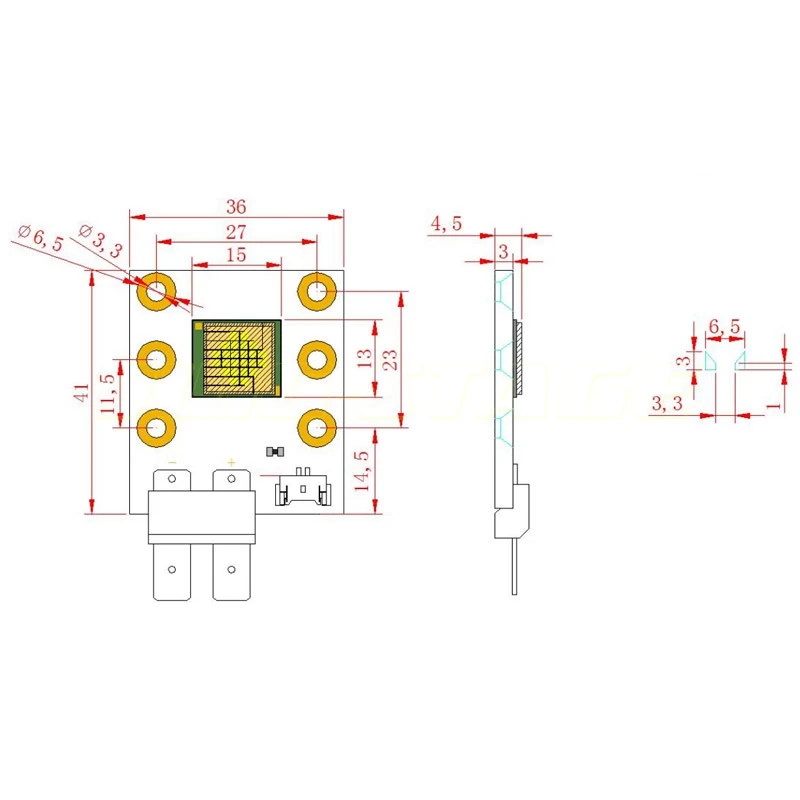 22-25V ZL LED Stage Light Chip 150W Cold White Luminous 36x41mm LED Chip For LED Logo Light, Stage Light
