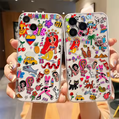 K-Karol G Manana Sera Bonito Clear Case For Infinix TECNO POVA 2 3 4 5 SMART 6 7 8 9 NOTE 10 11 12 30 30I 40 CAMON 19 20 30 Case