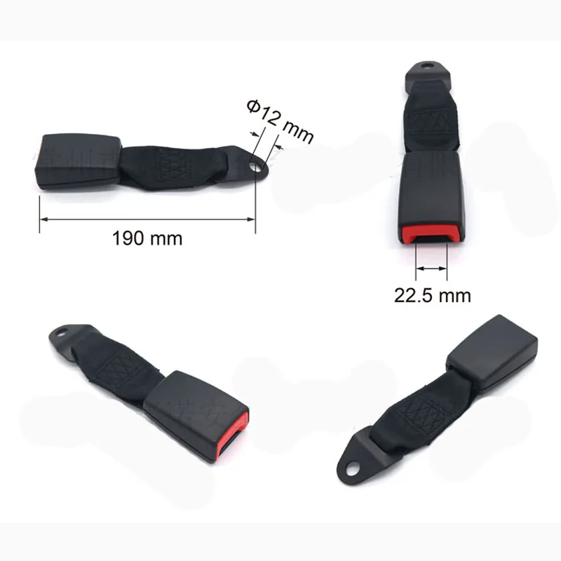 Universal Self-Winding Shrink 3 Point Car Seat Belt Lap With    Adjuster Lock  Driver Safety  Auto Parts