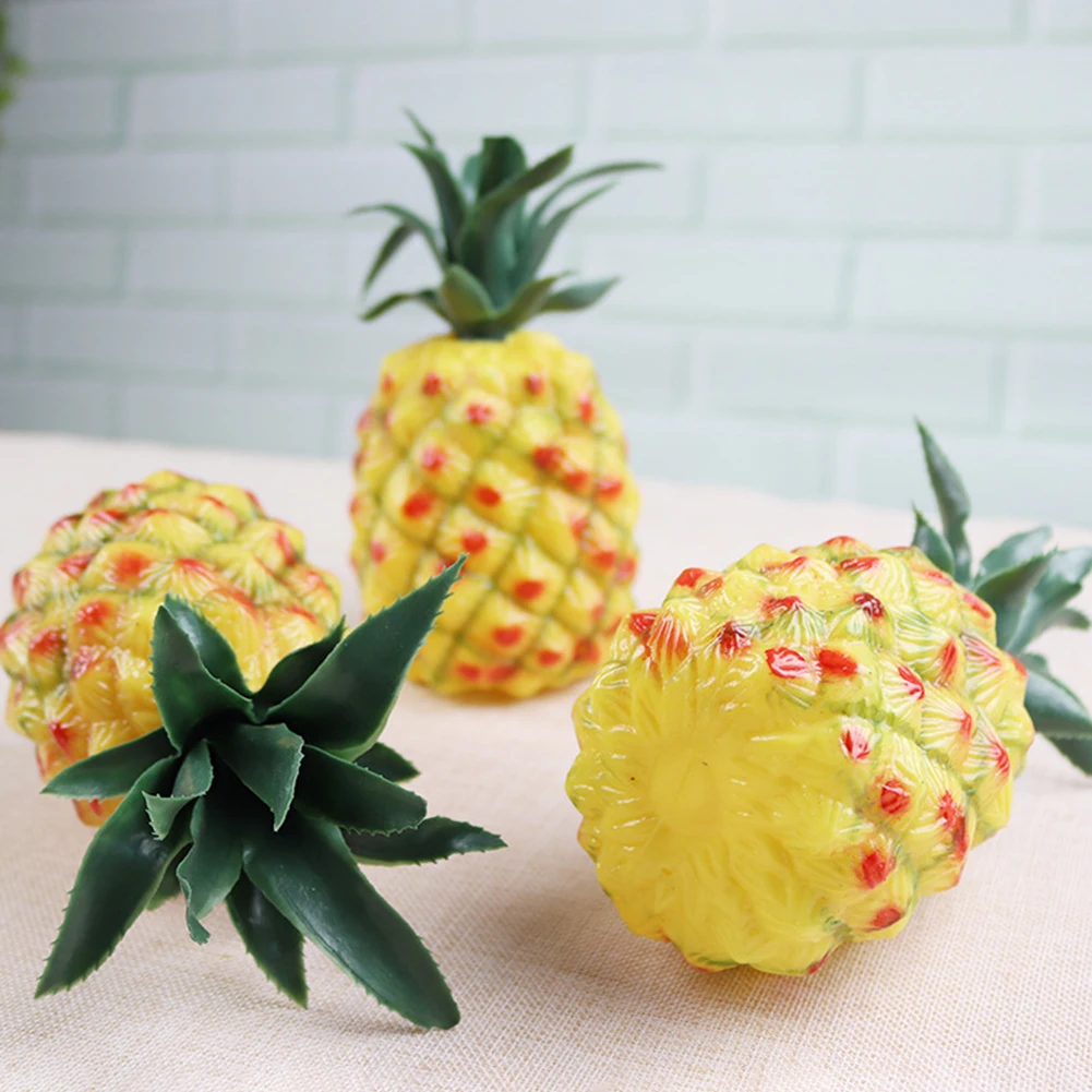 シミュレーション偽パイナップルモデル子供のための教育ツールと教室の装飾現実的な外観のプラスチックフルーツ
