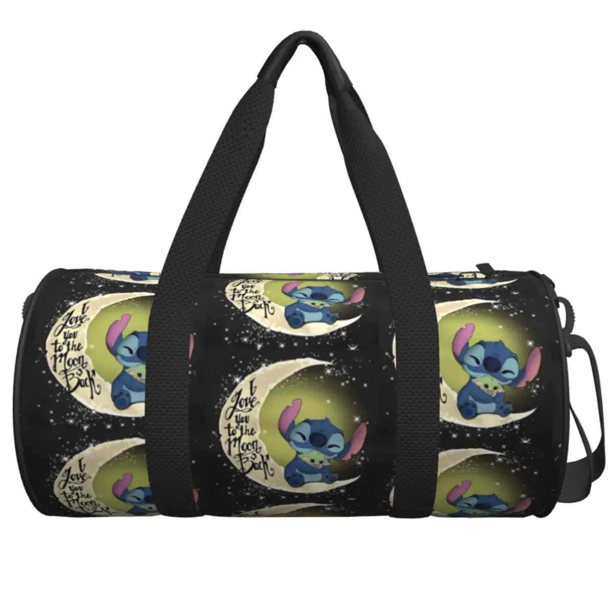 

Stitch Sports Bags Cartoon Kawaii Travel Gym Bag with Shoes Retro Handbags Men's Design Outdoor Fitness Bag
