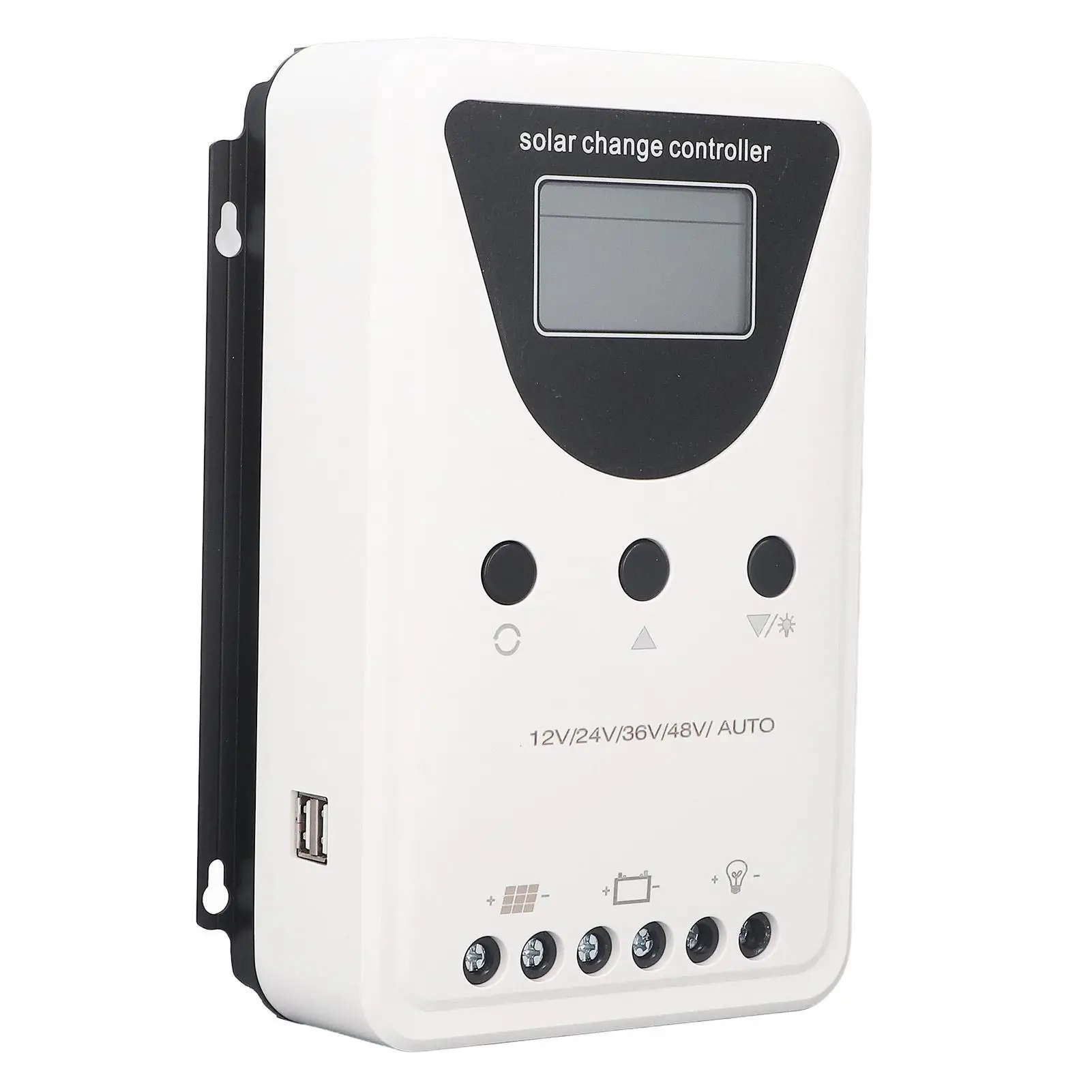 

Aluminum Alloy Solar Charge Controller PWM Automatic Detection System Protection Safe Charging Regulator