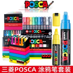 Uni Posca Paint Markers Acrylic PC-1M/3M/5M/8K/17K Colors Graffitti 예술용품 Drawing  Advertising poster Stationery Art Supplies