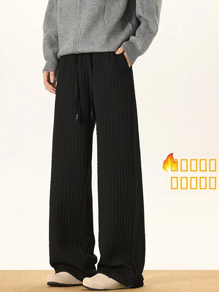 

Зимние утепленные хлопковые брюки для мужчин, повседневные спортивные брюки прямого кроя, очень теплые, устойчивые к холоду до -40 градусов, свободного кроя