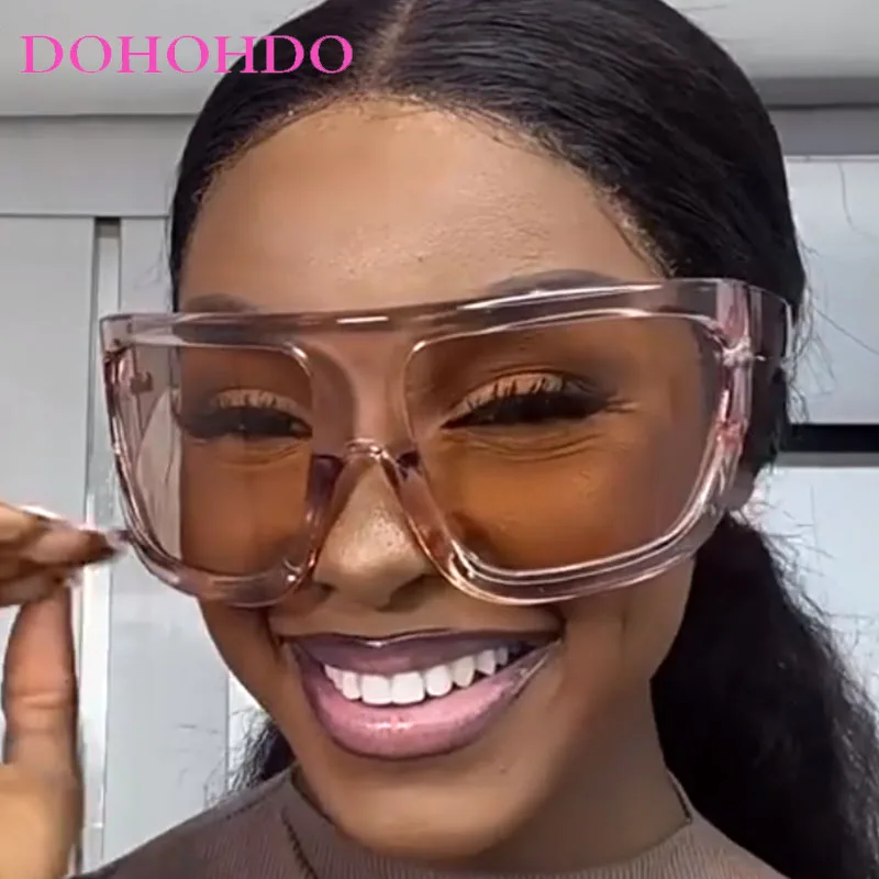 DOHOHDO Oversized Square Sunglasses Women Personality Simple UV400 Eyewear Women Fashion Retro Glasses Punk Gafas De Sol Mujer