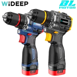 WIDEEP 70N.m 16.8V Brushless Cordless Drill Self-locking Chuck Electric Screwdriver 20+1 Torque Settings 2-Speeds Power Tools