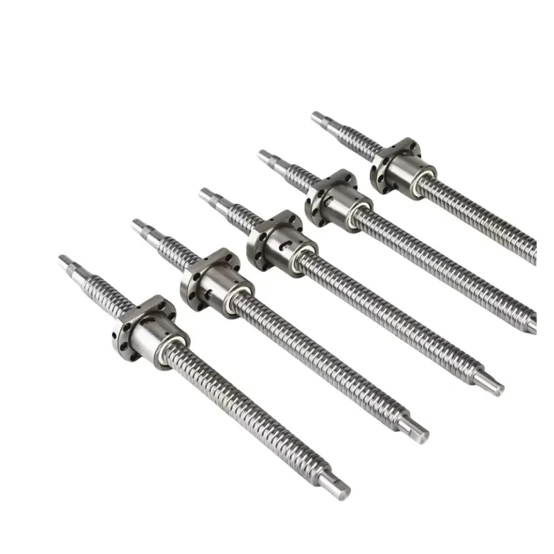 Precision Ball Screw Set SFU3204-3210 Series Zero Backlash GCR15 Material HRC58-62 Hardness Ball Screw Nut Pair Support Seat