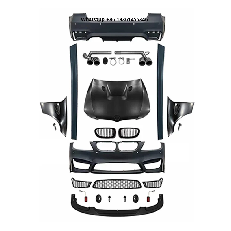 For 3 Series E90 330I 325I 335I 320I Upgrade M4 Car Bumpers Fenders Engine Hood With or Without Fog Lights 09-11 Bodykit