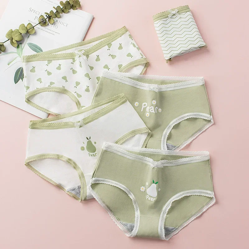 5-Piece Set Of Personalized Printed Women's Simple Triangle Pants, Cute, Sexy, Comfortable Underwear, Women's Casual Underwear