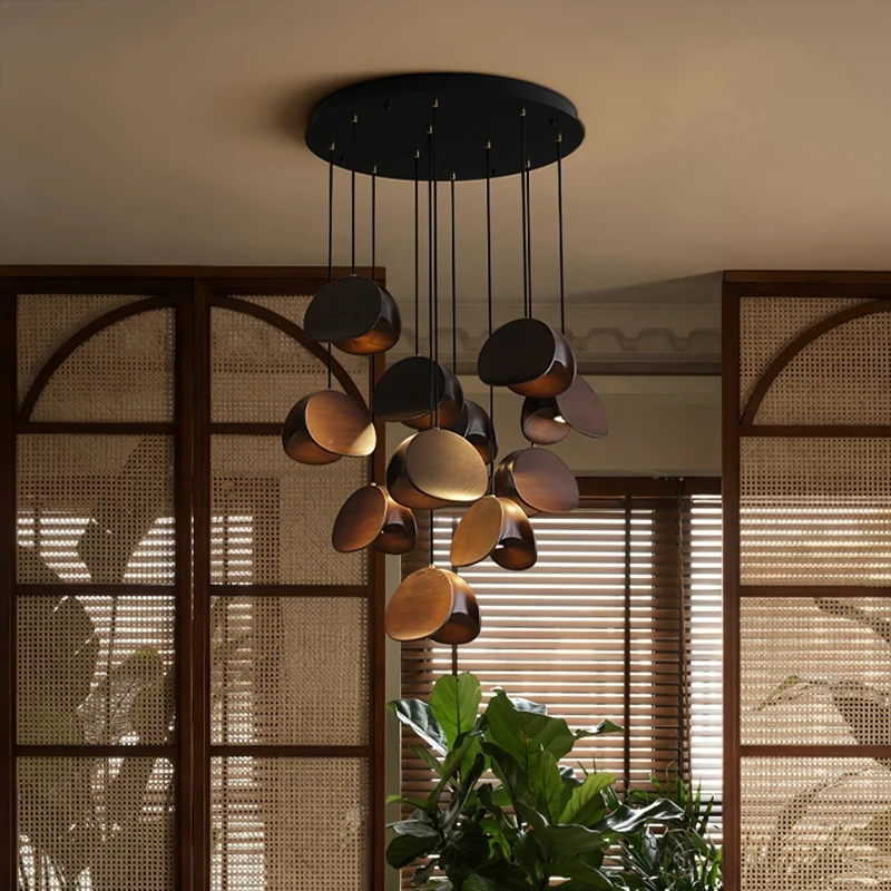 Designer Log Craft LED Chandelier Light for Living Room Dining Table Kitchen Bedroom - Pendent Lamp Home Decorative Lighting