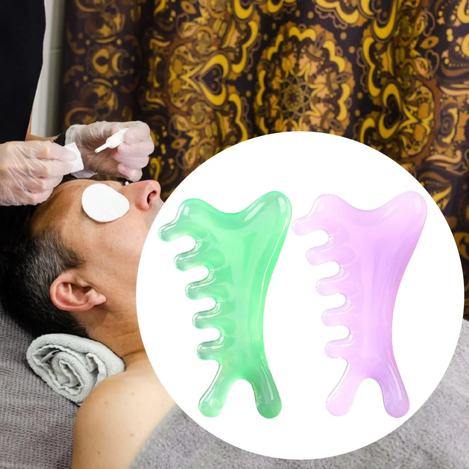 

Massage Comb Guasha Scraping Scalp Comb Gift Adults Body Relaxing Compact for Women Men Portable Comfortable Facial Massager