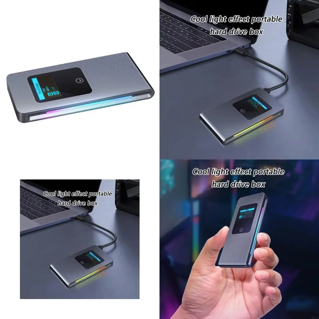 

Q22A Efficient M.2 NVMe States Drive Box for Rapid Data Transfer Including RGBs Illuminations