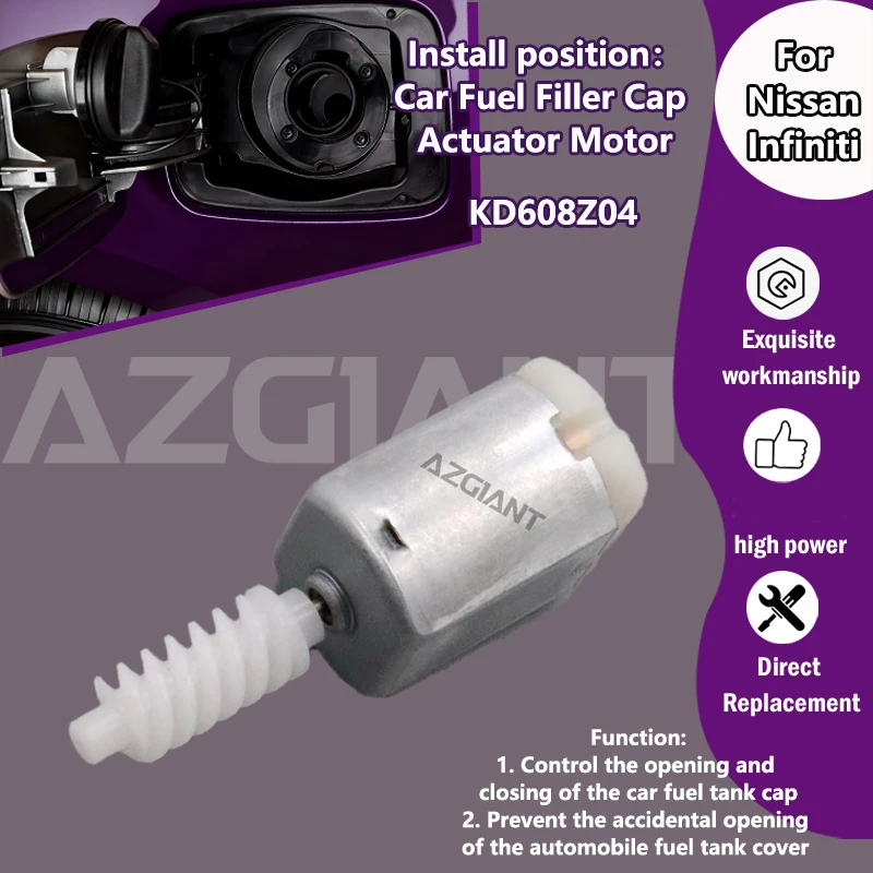 

AZGIANT KD608Z04 For Nissan Pathfinder 2023-2024/Infiniti QX50 2019-2023 Car Fuel Door Lock Actuator inner motor Wear resistant