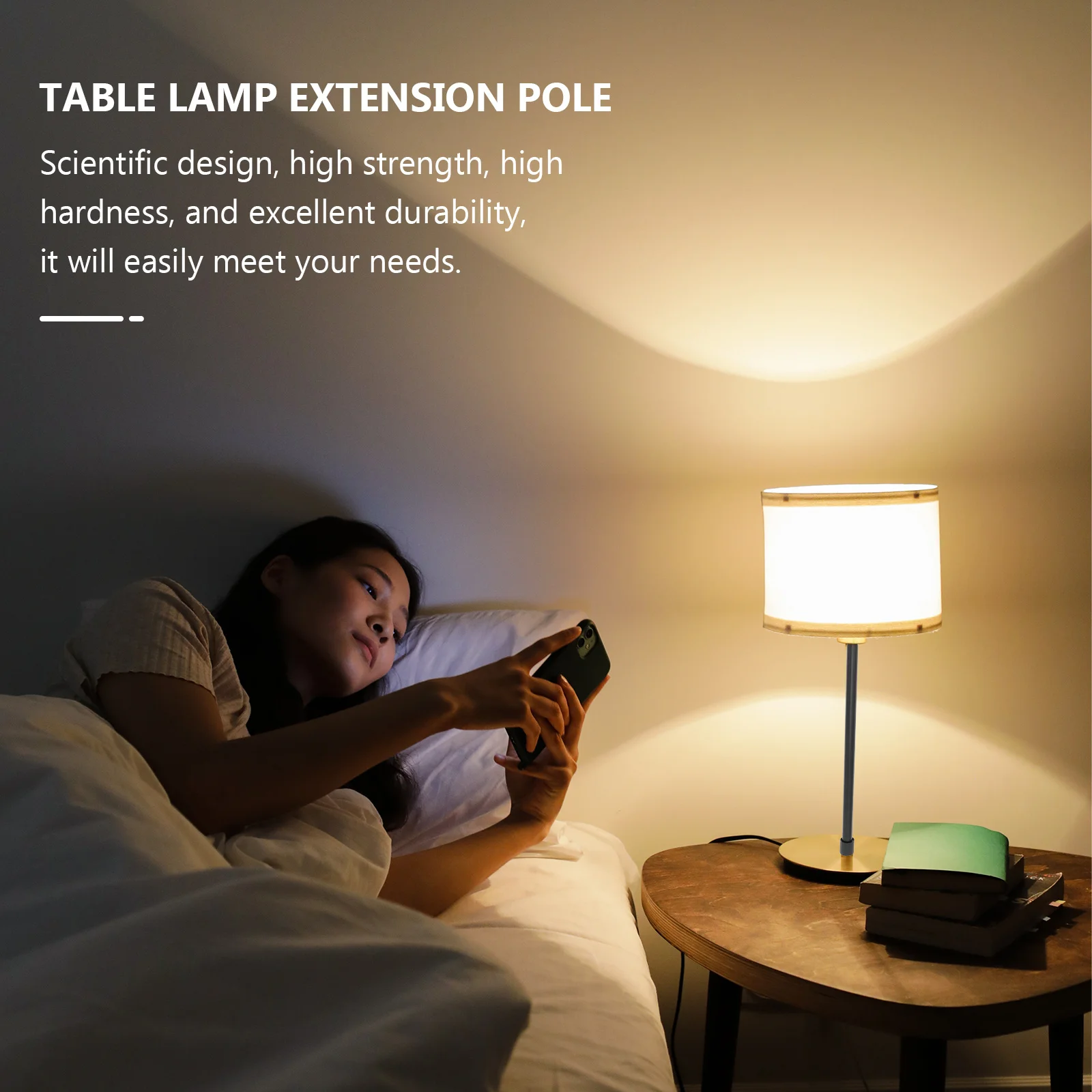 

Table Lamp Extension Pole Iron 30-60cm Adjustable Telescopic Floor Lamp Rod Lighting Accessories Desk Light Pole