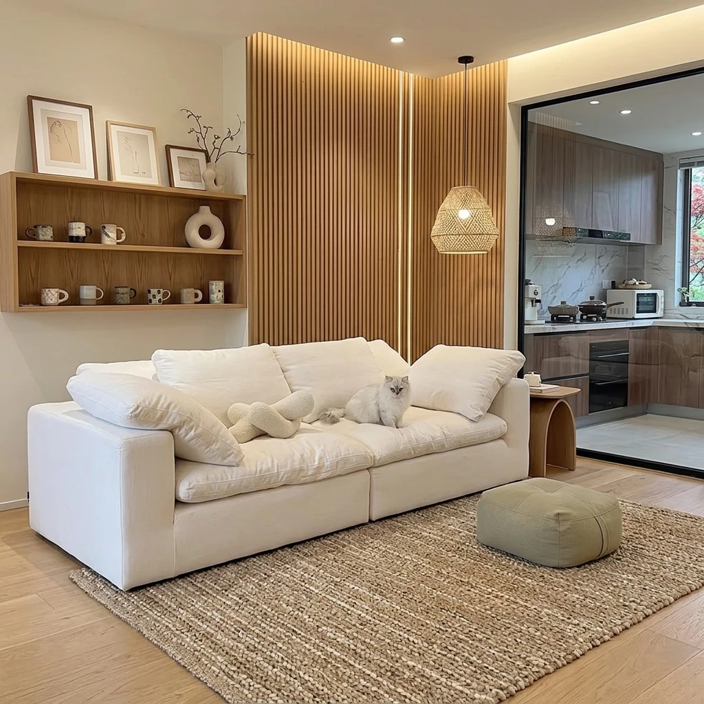 Wholesale Eco-Friendly Vacuum Compressed Modular Cloud Sofa L Shape Sectional Comfort Apartment Living Room Villa