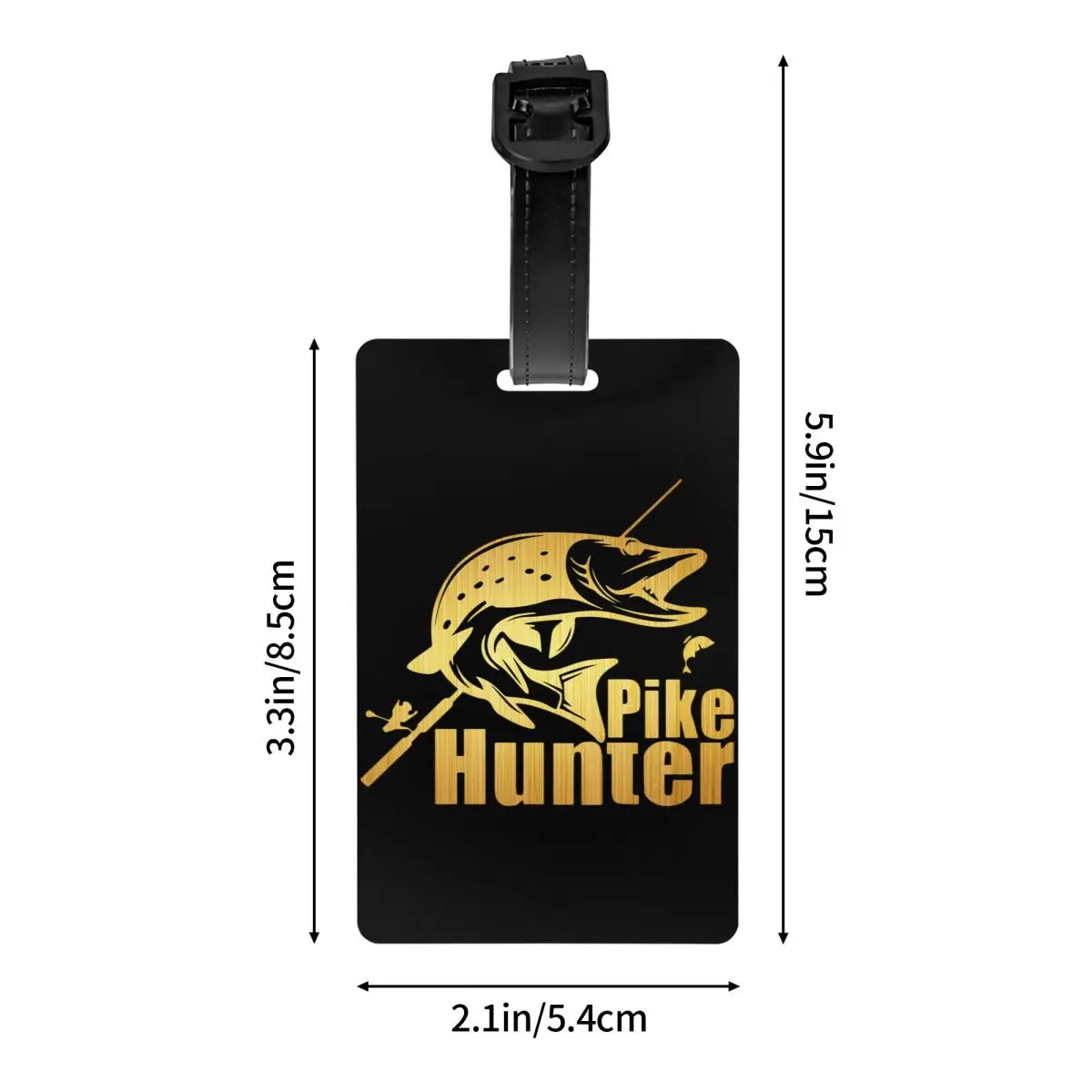 Pike Hunter Tag bagasi nelayan memancing Kustom Tag bagasi penutup privasi Label ID