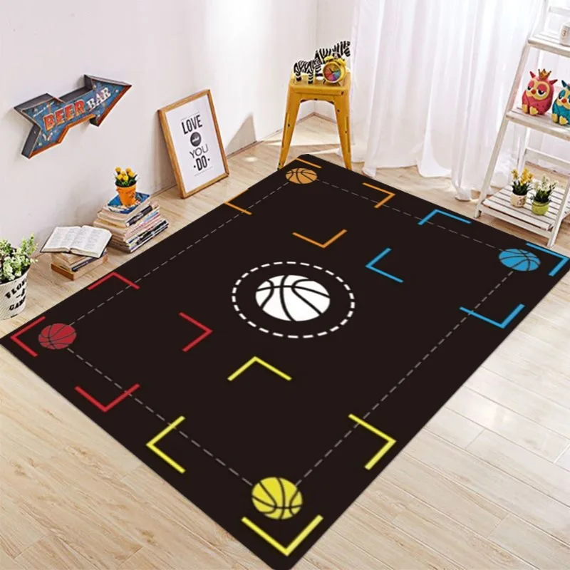 Kids Basketball Training Practice Mat Flannel Material Design Home Indoor Sports Soft Non Slip Floor Athletic Training Equipment